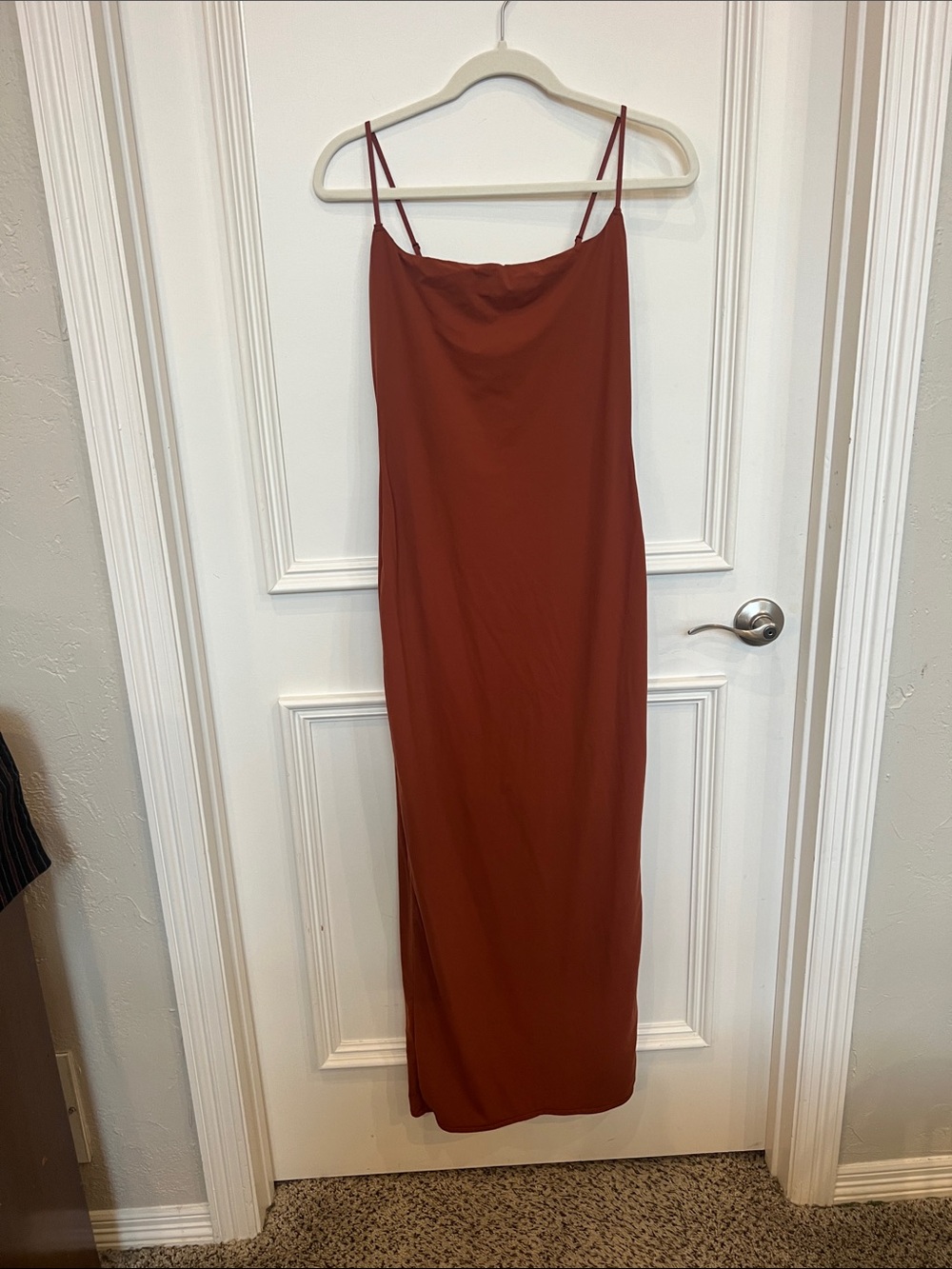 NWT Skims Fits Everybody Long Slip Dress in Bronze. Size Large - Picture 4 of 9